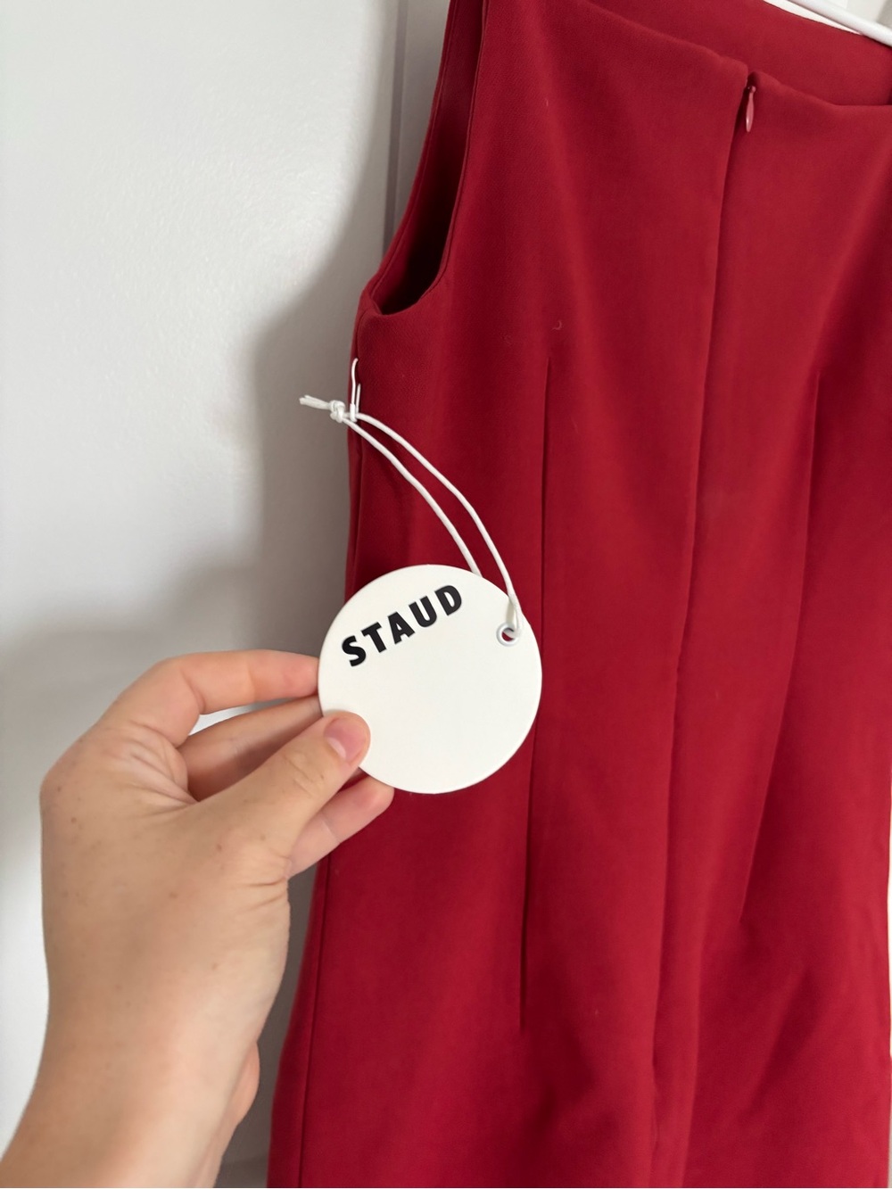 STAUD Rhythm Mini Dress, Rouge NWT Size Small - Picture 6 of 7